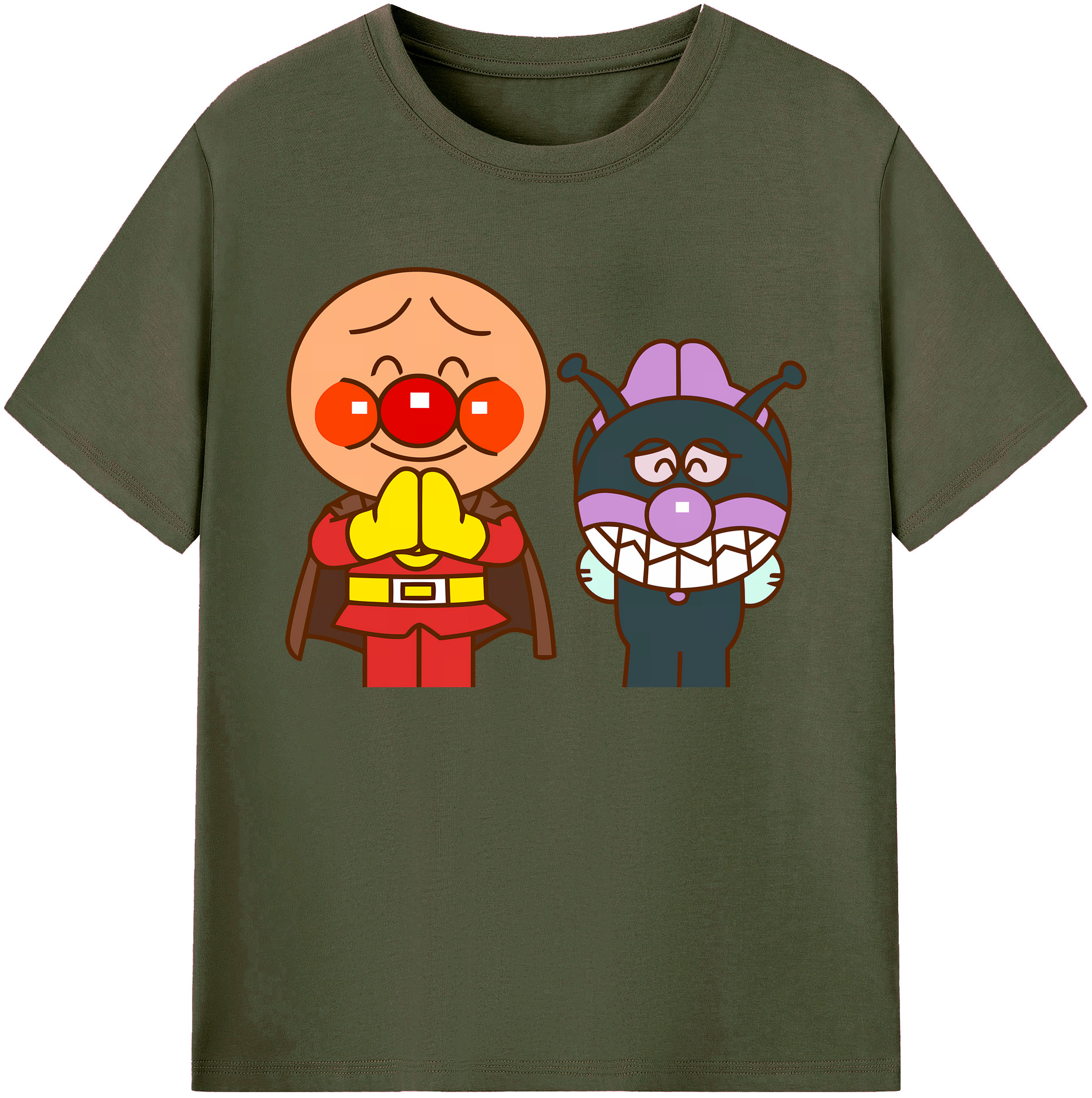 （画像用） アンパンマン Anpanman 綿100％ メンズ半袖Tシャツ｜肌触りやわらか＆通気性